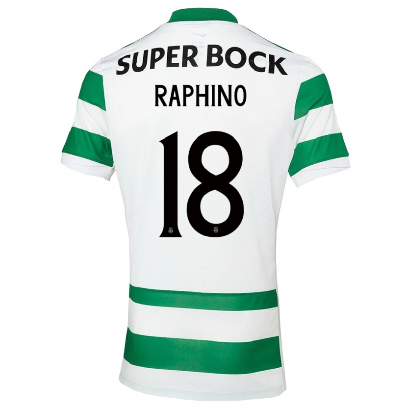 Danxen Uomo Maglia Brittany Raphino #18 Verde Bianco Kit Gara Home 2025/26 Maglietta
