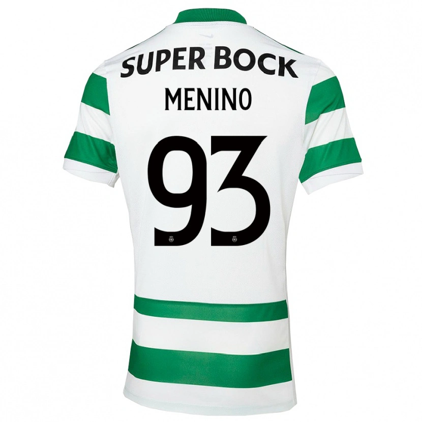 Danxen Uomo Maglia Miguel Menino #93 Verde Bianco Kit Gara Home 2025/26 Maglietta