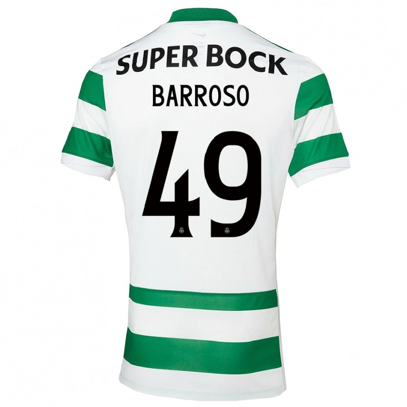 Danxen Uomo Maglia Leonardo Barroso #49 Verde Bianco Kit Gara Home 2025/26 Maglietta