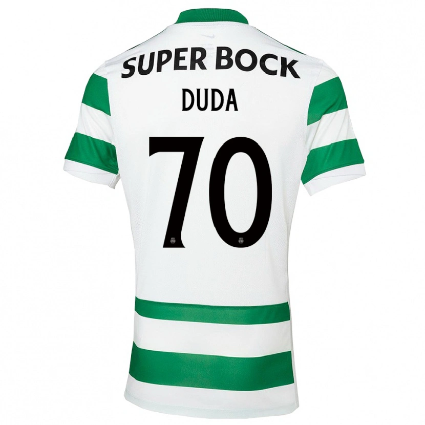 Danxen Uomo Maglia Dudá #70 Verde Bianco Kit Gara Home 2025/26 Maglietta