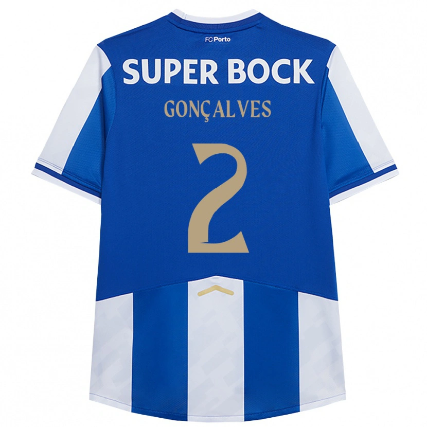 Danxen Uomo Maglia Ema Gonçalves #2 Blu Bianco Kit Gara Home 2025/26 Maglietta