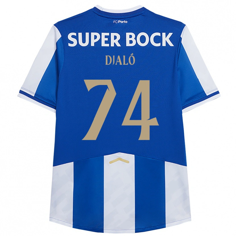 Danxen Uomo Maglia Ussumane Djaló #74 Blu Bianco Kit Gara Home 2025/26 Maglietta