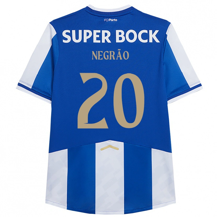 Danxen Uomo Maglia Maria Negrão #20 Blu Bianco Kit Gara Home 2025/26 Maglietta