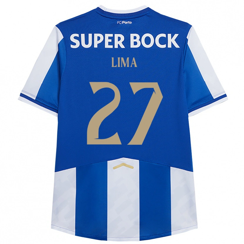 Danxen Uomo Maglia Cláudia Lima #27 Blu Bianco Kit Gara Home 2025/26 Maglietta