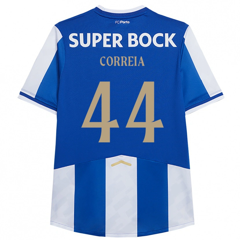 Danxen Uomo Maglia Romain Correia #44 Blu Bianco Kit Gara Home 2025/26 Maglietta