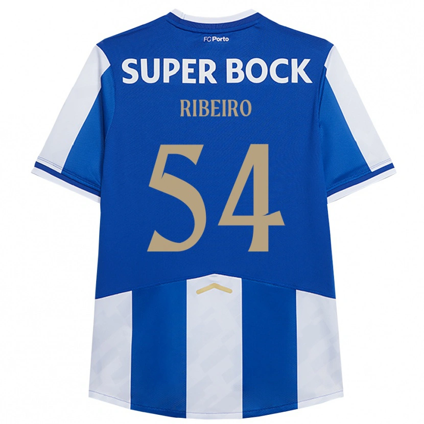 Danxen Uomo Maglia António Ribeiro #54 Blu Bianco Kit Gara Home 2025/26 Maglietta