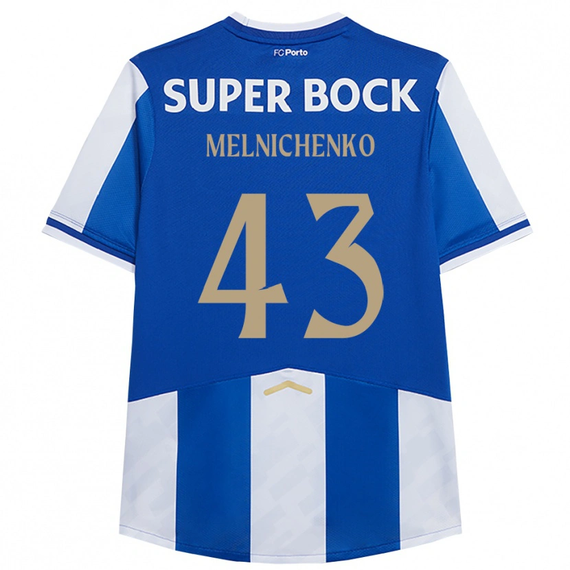 Danxen Uomo Maglia Trofim Melnichenko #43 Blu Bianco Kit Gara Home 2025/26 Maglietta