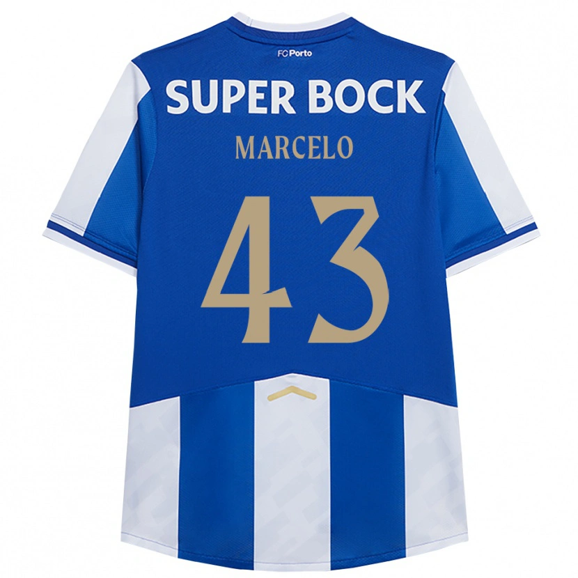 Danxen Uomo Maglia Joao Marcelo #43 Blu Bianco Kit Gara Home 2025/26 Maglietta
