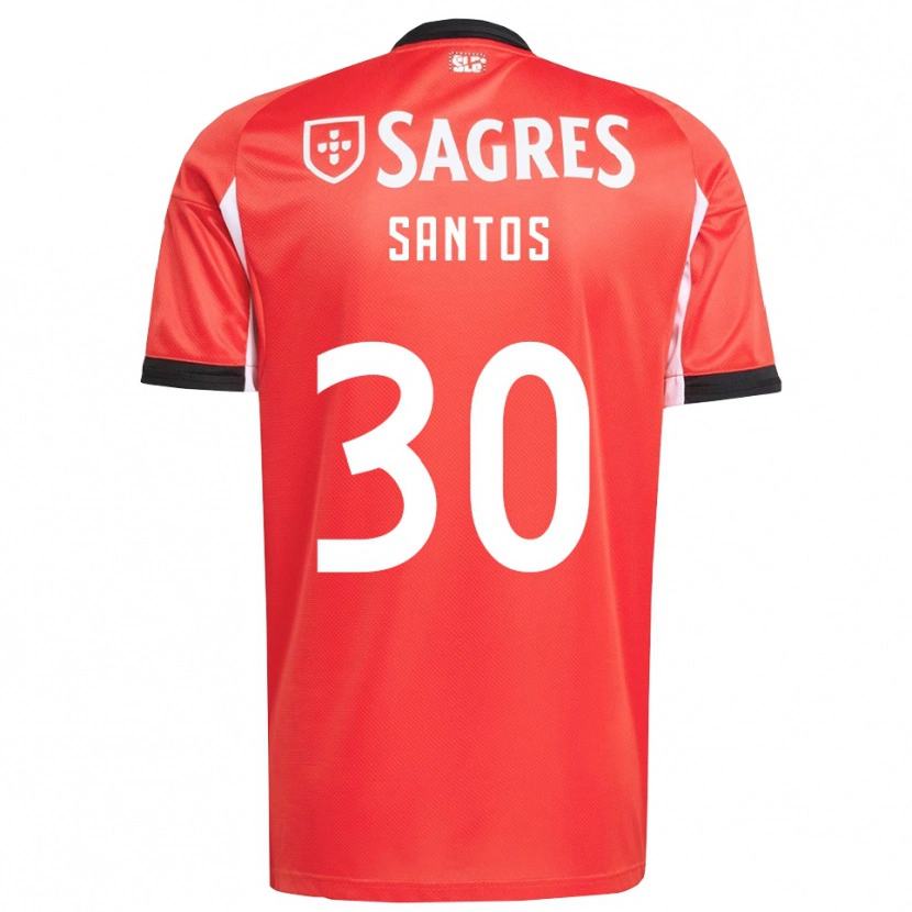 Danxen Uomo Maglia Daniela Santos #30 Rosso Bianco Kit Gara Home 2025/26 Maglietta