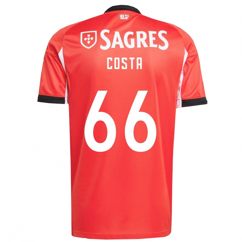 Danxen Uomo Maglia Rute Costa #66 Rosso Bianco Kit Gara Home 2025/26 Maglietta
