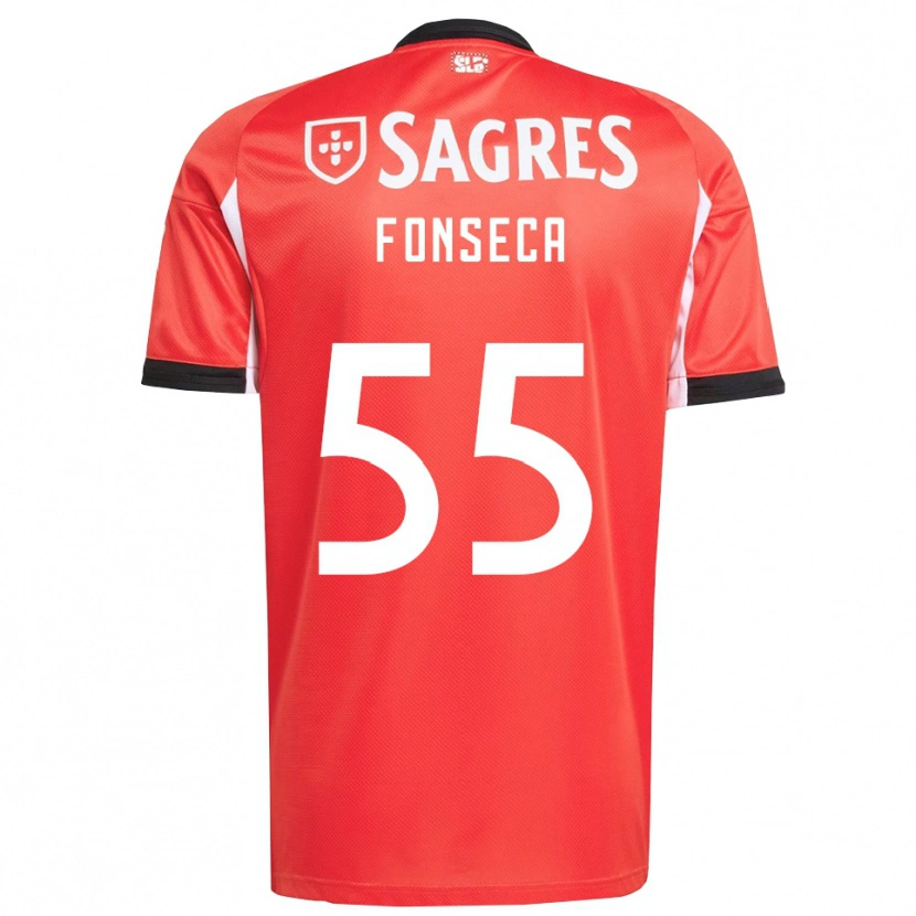 Danxen Uomo Maglia João Fonseca #55 Rosso Bianco Kit Gara Home 2025/26 Maglietta