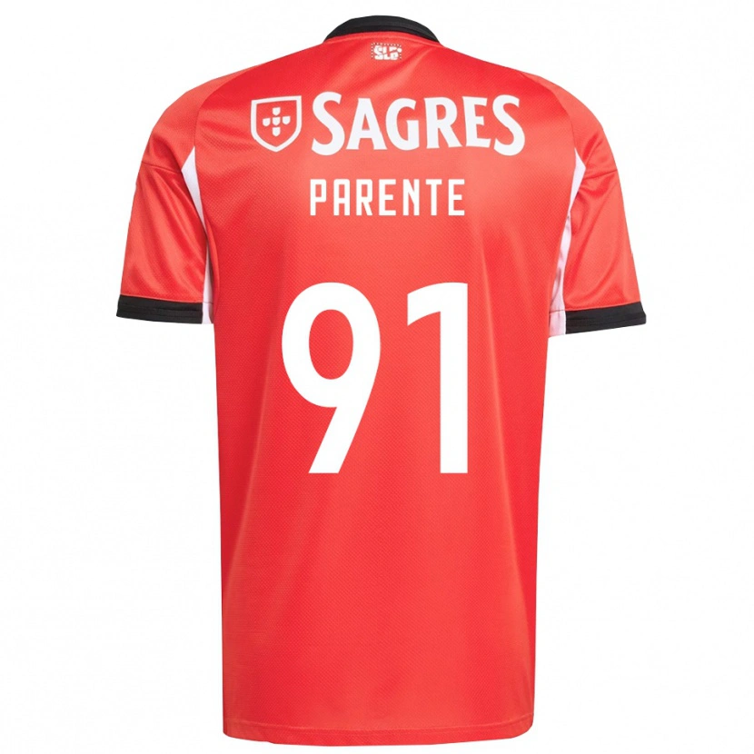Danxen Uomo Maglia Tiago Parente #91 Rosso Bianco Kit Gara Home 2025/26 Maglietta