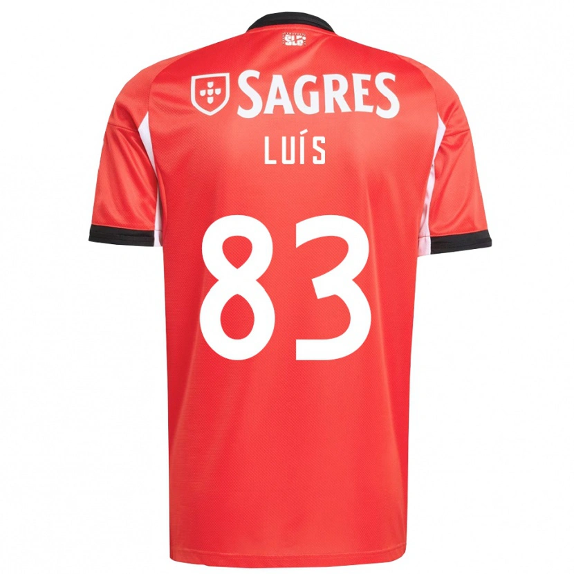 Danxen Uomo Maglia Rafael Luís #83 Rosso Bianco Kit Gara Home 2025/26 Maglietta
