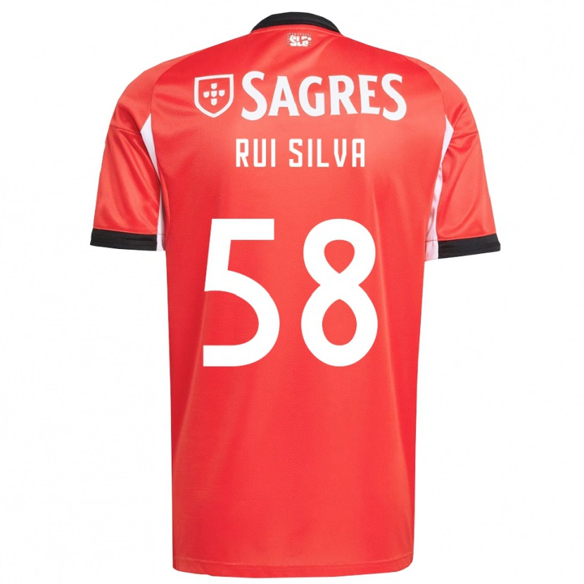 Danxen Uomo Maglia Rui Silva #58 Rosso Bianco Kit Gara Home 2025/26 Maglietta