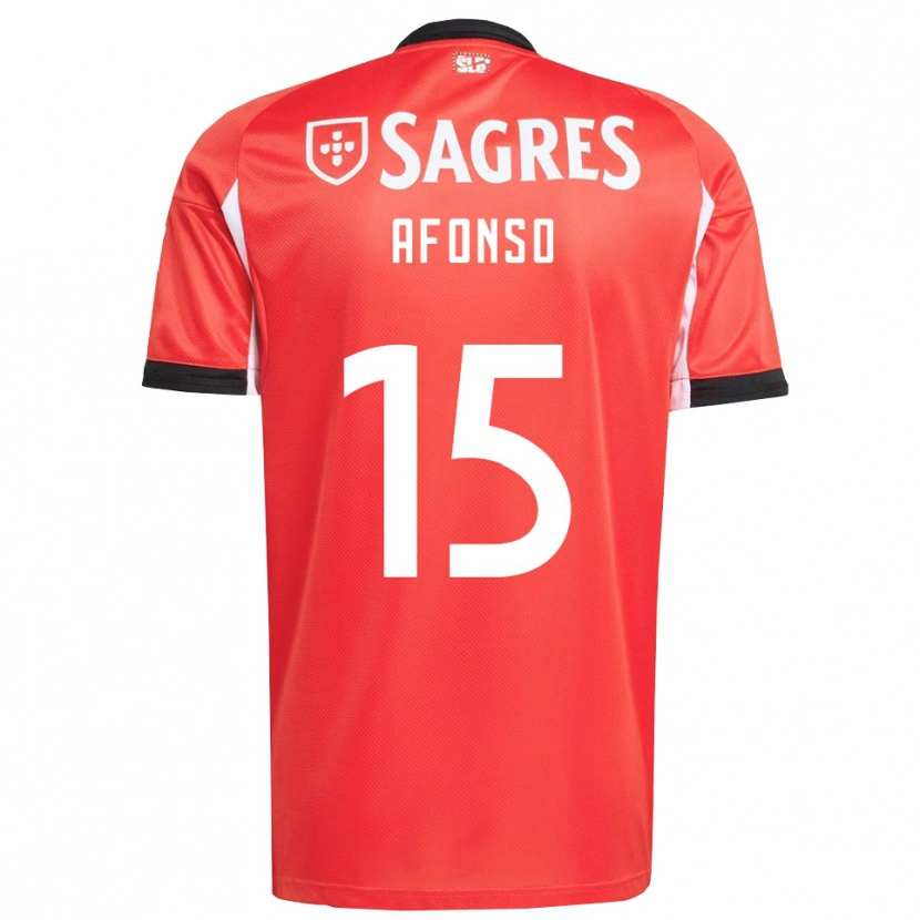 Danxen Uomo Maglia Guilherme Afonso #15 Rosso Bianco Kit Gara Home 2025/26 Maglietta