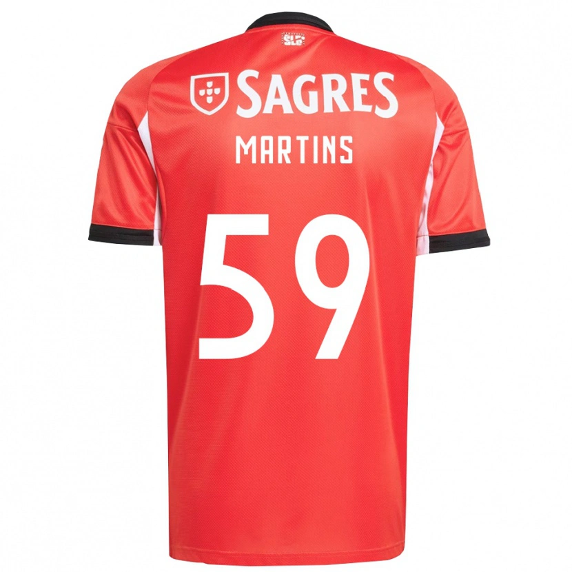 Danxen Uomo Maglia Leandro Martins #59 Rosso Bianco Kit Gara Home 2025/26 Maglietta