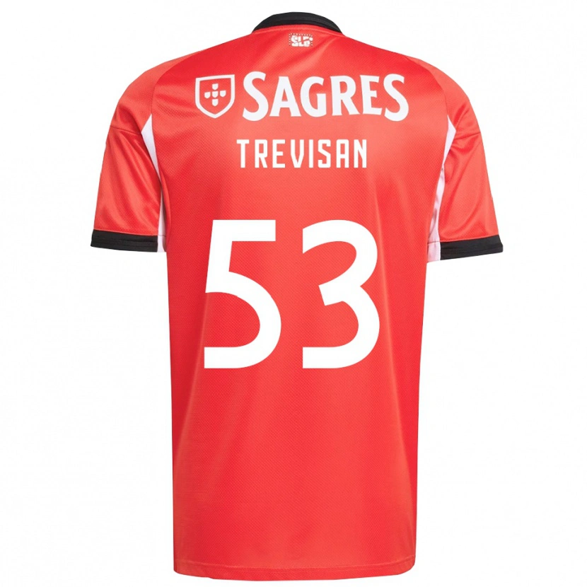 Danxen Uomo Maglia Jelani Trevisan #53 Rosso Bianco Kit Gara Home 2025/26 Maglietta