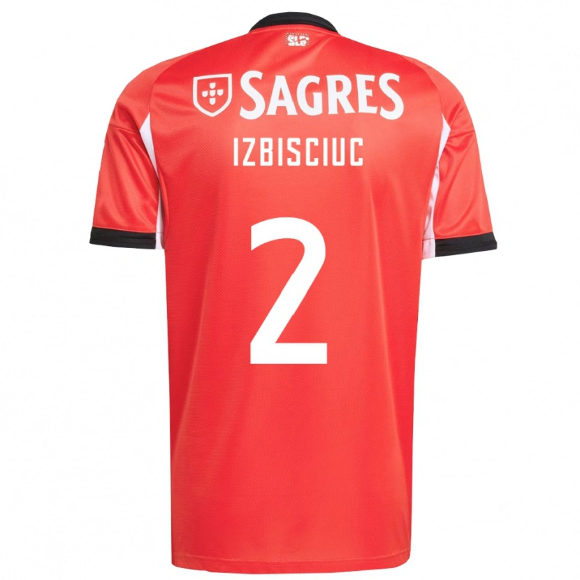 Danxen Uomo Maglia Pedro Izbisciuc #2 Rosso Bianco Kit Gara Home 2025/26 Maglietta