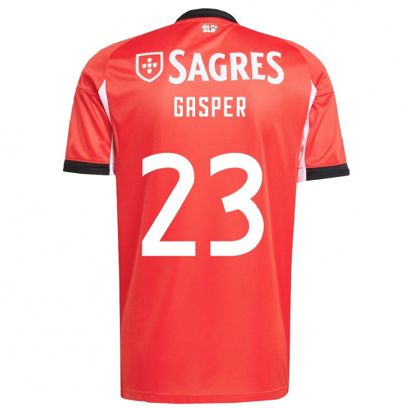 Danxen Uomo Maglia Anna Gasper #23 Rosso Bianco Kit Gara Home 2025/26 Maglietta