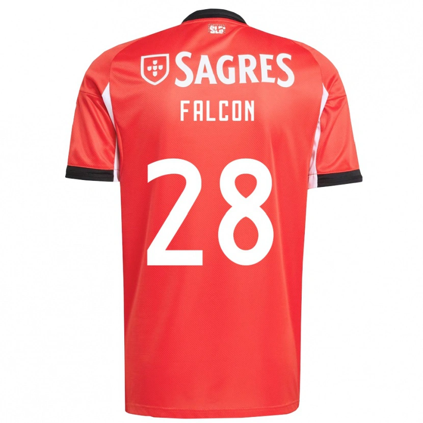 Danxen Uomo Maglia Andrea Falcón #28 Rosso Bianco Kit Gara Home 2025/26 Maglietta