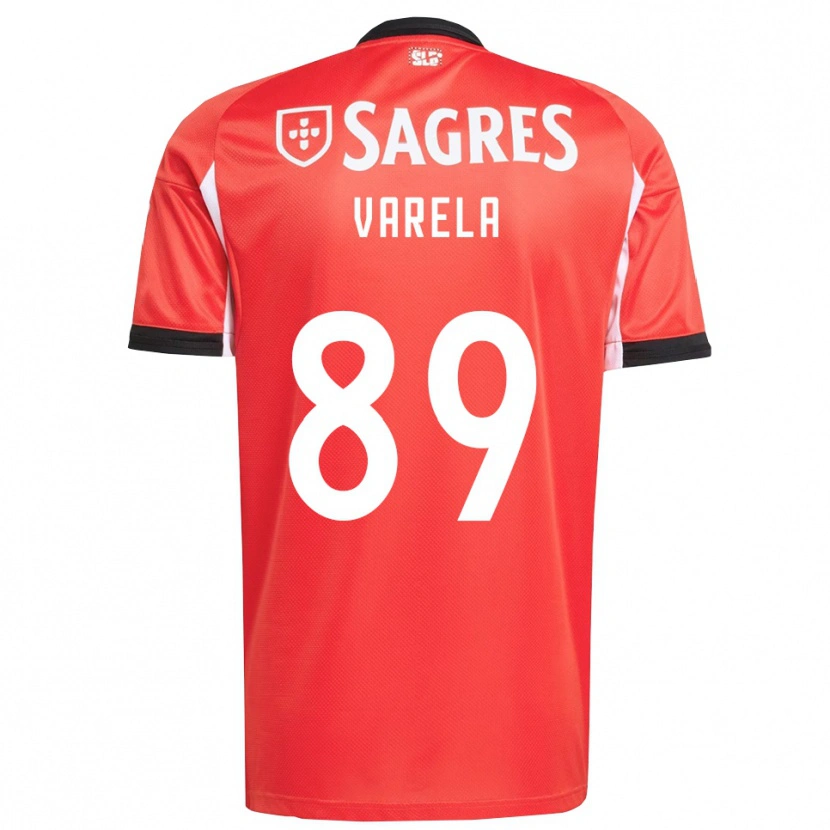 Danxen Uomo Maglia Gustavo Varela #89 Rosso Bianco Kit Gara Home 2025/26 Maglietta