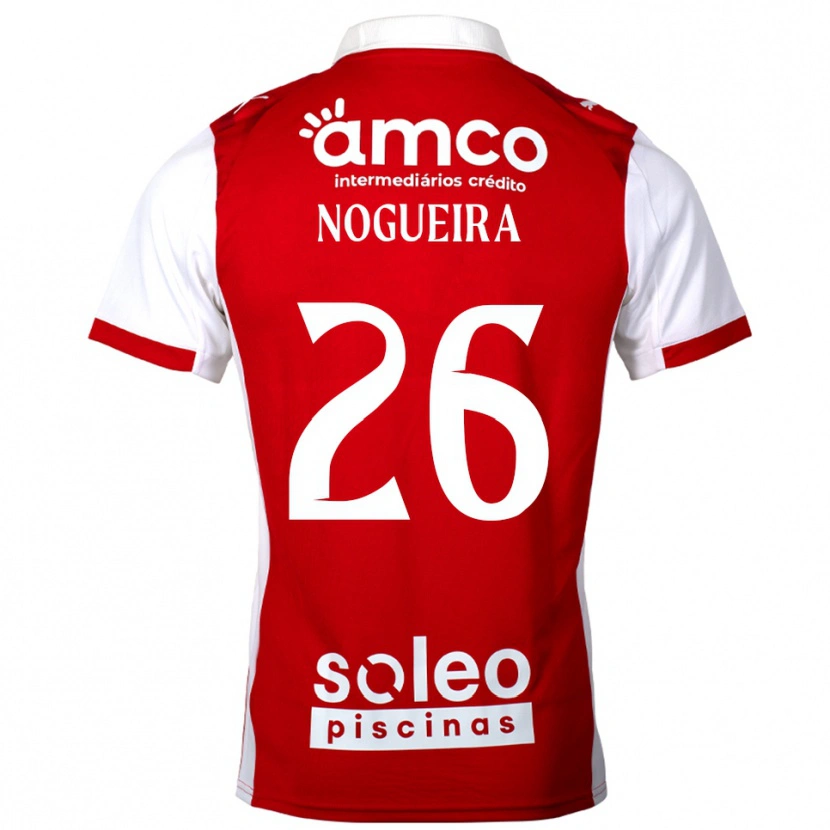 Danxen Uomo Maglia Ana Nogueira #26 Rosso Bianco Kit Gara Home 2025/26 Maglietta