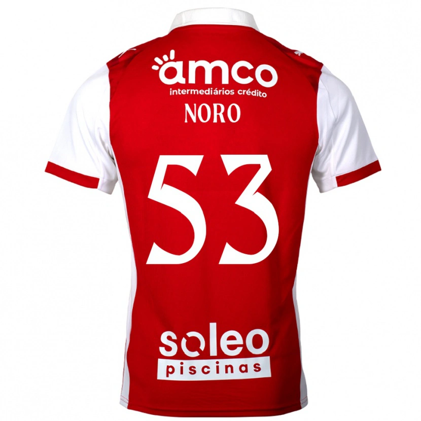 Danxen Uomo Maglia Jonatás Noro #53 Rosso Bianco Kit Gara Home 2025/26 Maglietta