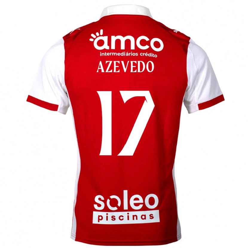 Danxen Uomo Maglia Mariana Azevedo #17 Rosso Bianco Kit Gara Home 2025/26 Maglietta