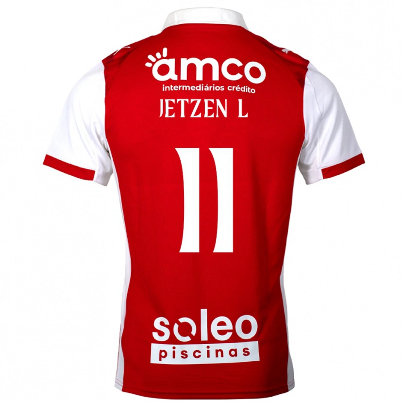 Danxen Uomo Maglia Jetzen Lopez #11 Rosso Bianco Kit Gara Home 2025/26 Maglietta