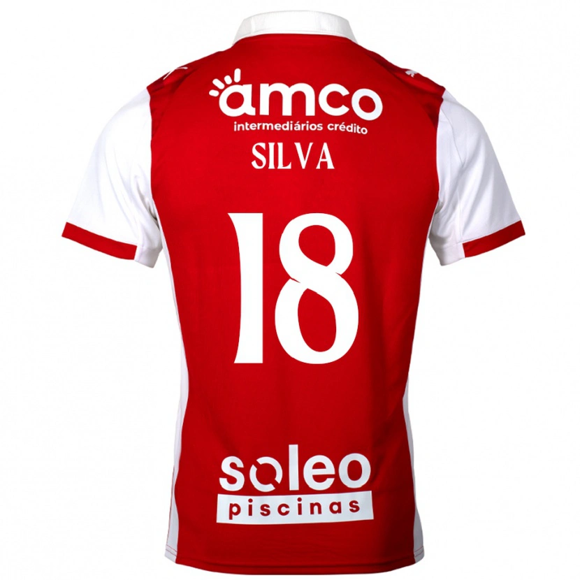 Danxen Uomo Maglia Dani Silva #18 Rosso Bianco Kit Gara Home 2025/26 Maglietta