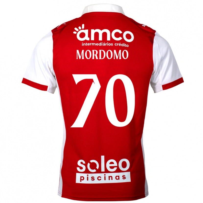 Danxen Uomo Maglia Mordomo #70 Rosso Bianco Kit Gara Home 2025/26 Maglietta