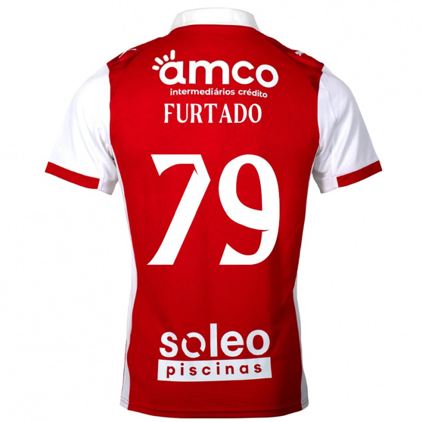 Danxen Uomo Maglia Rúben Furtado #79 Rosso Bianco Kit Gara Home 2025/26 Maglietta