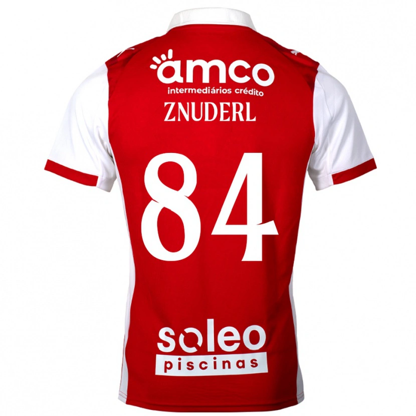 Danxen Uomo Maglia Tai Znuderl #84 Rosso Bianco Kit Gara Home 2025/26 Maglietta