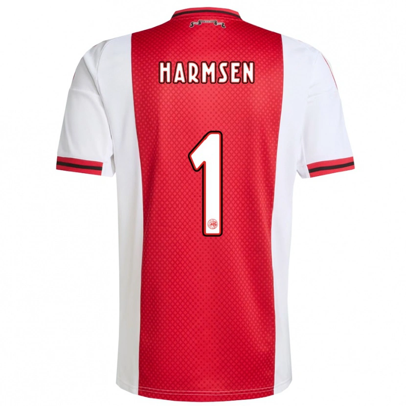 Danxen Uomo Maglia Tymo Harmsen #1 Rosso Bianco Kit Gara Home 2025/26 Maglietta