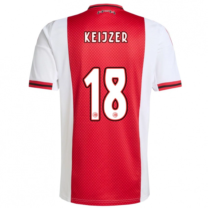 Danxen Uomo Maglia Milicia Keijzer #18 Rosso Bianco Kit Gara Home 2025/26 Maglietta