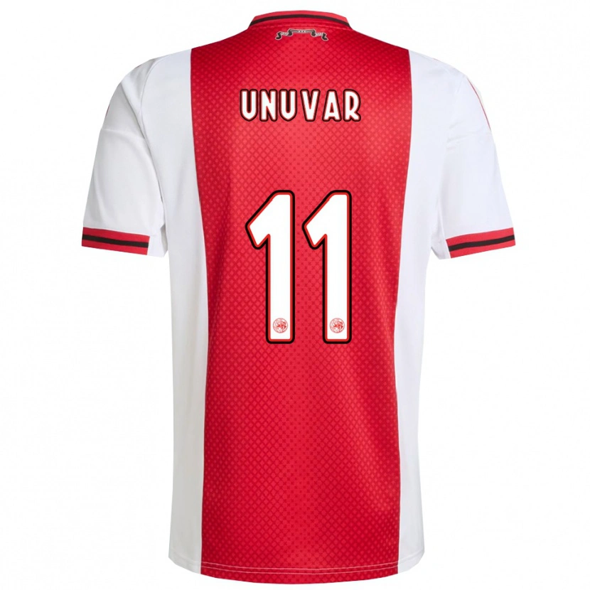 Danxen Uomo Maglia Naci Unuvar #11 Rosso Bianco Kit Gara Home 2025/26 Maglietta
