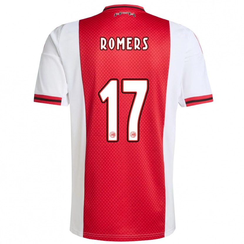 Danxen Uomo Maglia Thijmen Romers #17 Rosso Bianco Kit Gara Home 2025/26 Maglietta