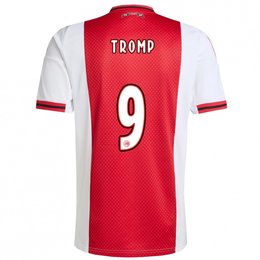 Danxen Uomo Maglia Nikita Tromp #9 Rosso Bianco Kit Gara Home 2025/26 Maglietta