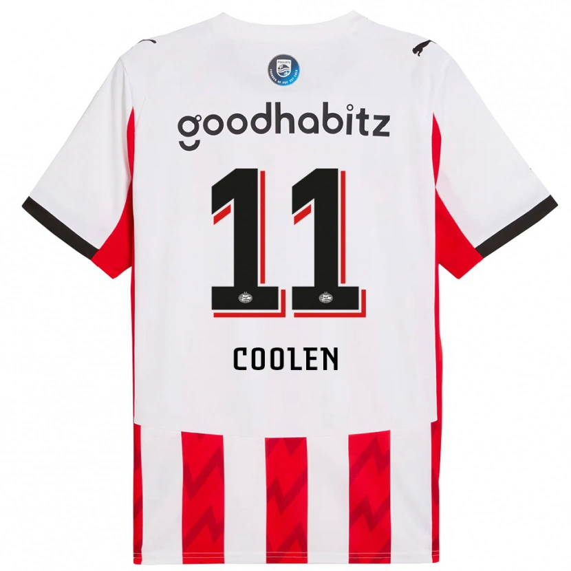 Danxen Uomo Maglia Nadia Coolen #11 Rosso Bianco Kit Gara Home 2025/26 Maglietta
