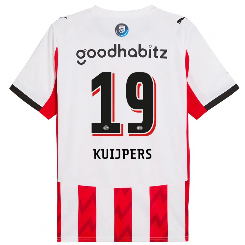 Danxen Uomo Maglia Jeslynn Kuijpers #19 Rosso Bianco Kit Gara Home 2025/26 Maglietta