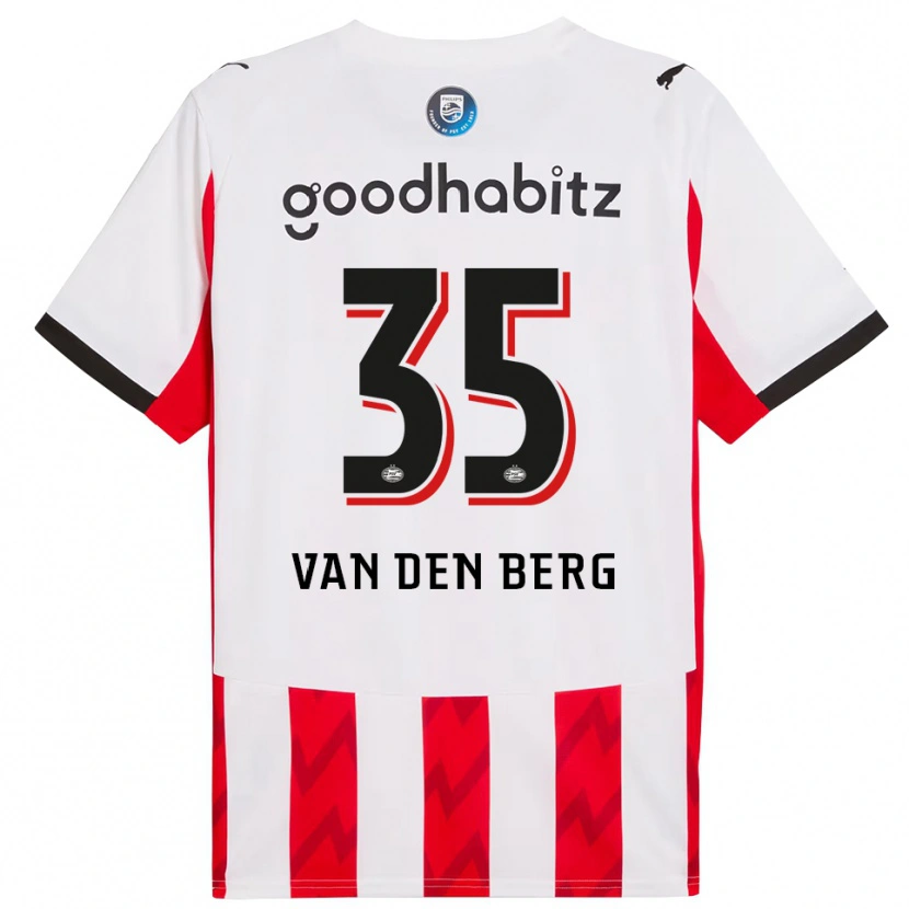 Danxen Uomo Maglia Joel Van Den Berg #35 Rosso Bianco Kit Gara Home 2025/26 Maglietta