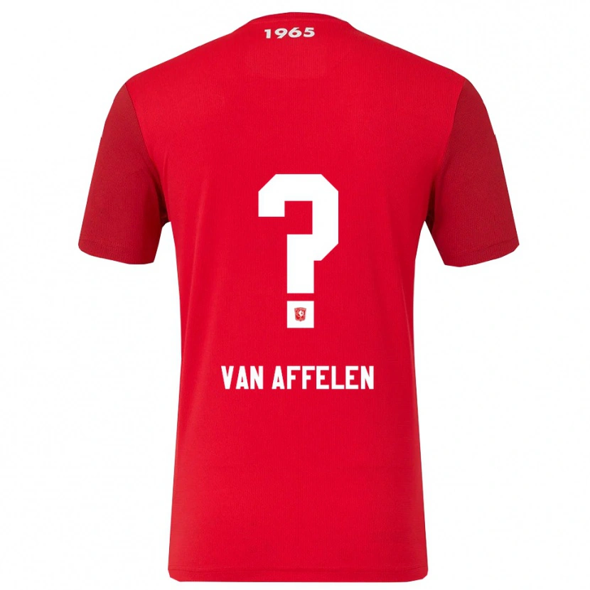Danxen Uomo Maglia Pim Van Affelen Van Saemsfoort #0 Rosso Bianco Kit Gara Home 2025/26 Maglietta