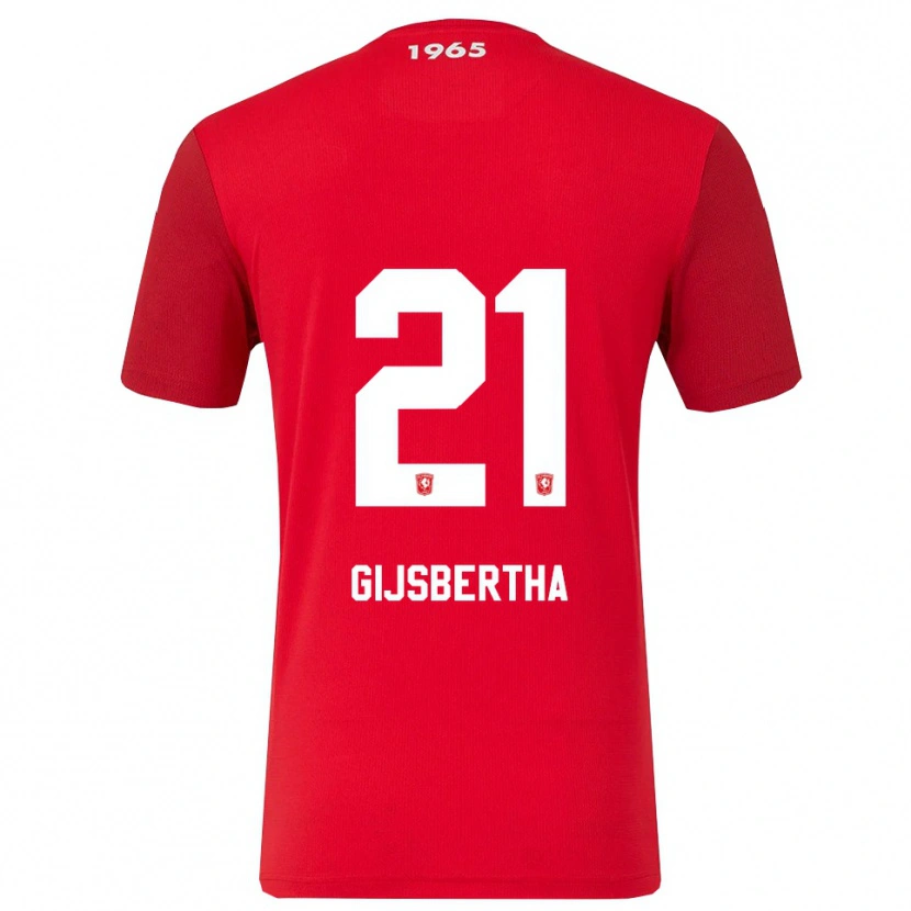 Danxen Uomo Maglia Tyrese Gijsbertha #21 Rosso Bianco Kit Gara Home 2025/26 Maglietta