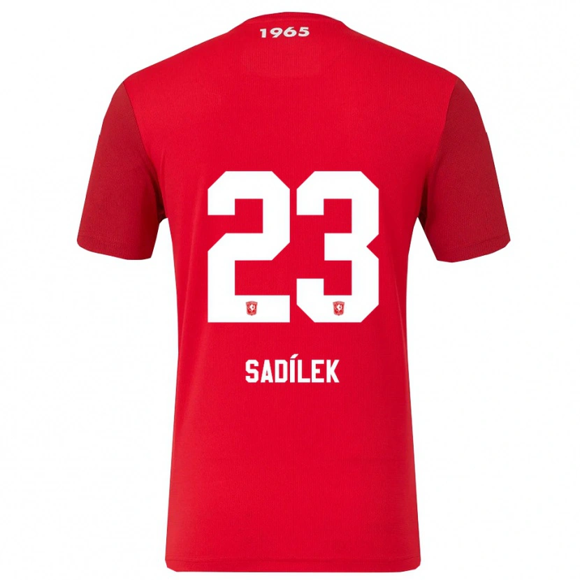 Danxen Uomo Maglia Michal Sadilek #23 Rosso Bianco Kit Gara Home 2025/26 Maglietta