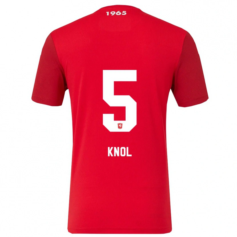 Danxen Uomo Maglia Anna Knol #5 Rosso Bianco Kit Gara Home 2025/26 Maglietta