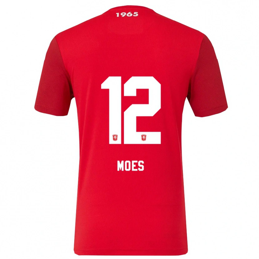 Danxen Uomo Maglia Lucas Moes #12 Rosso Bianco Kit Gara Home 2025/26 Maglietta