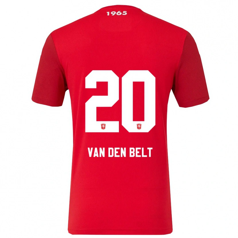Danxen Uomo Maglia Thomas Van Den Belt #20 Rosso Bianco Kit Gara Home 2025/26 Maglietta