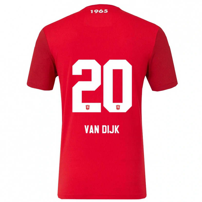 Danxen Uomo Maglia Nikee Van Dijk #20 Rosso Bianco Kit Gara Home 2025/26 Maglietta