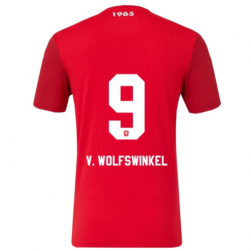 Danxen Uomo Maglia Ricky Van Wolfswinkel #9 Rosso Bianco Kit Gara Home 2025/26 Maglietta