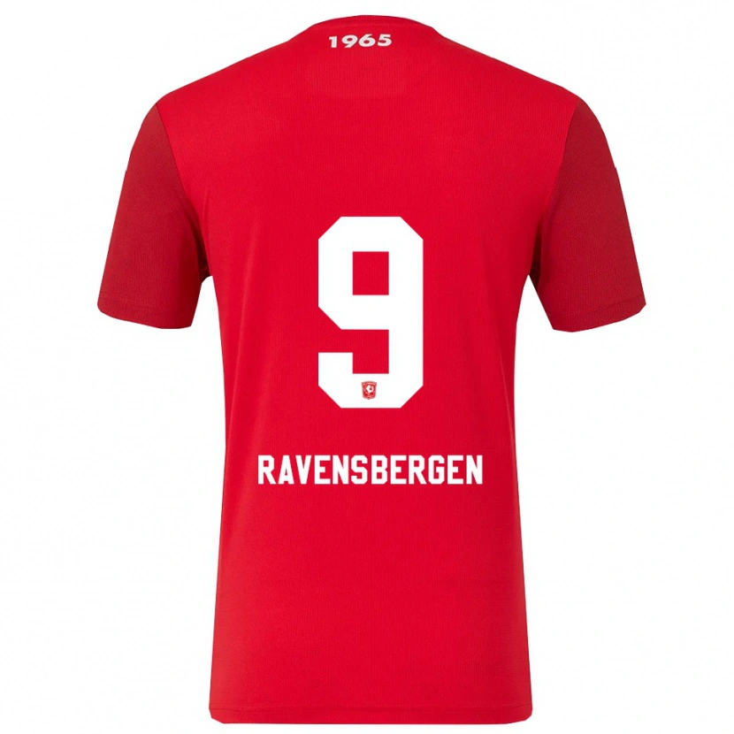 Danxen Uomo Maglia Jaimy Ravensbergen #9 Rosso Bianco Kit Gara Home 2025/26 Maglietta